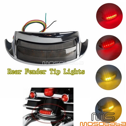 LED Auxiliary Fender Tip Lights w/ Turn Signals for Harley FLHTCU FLHTCUL FLHTKL (2014-2023)