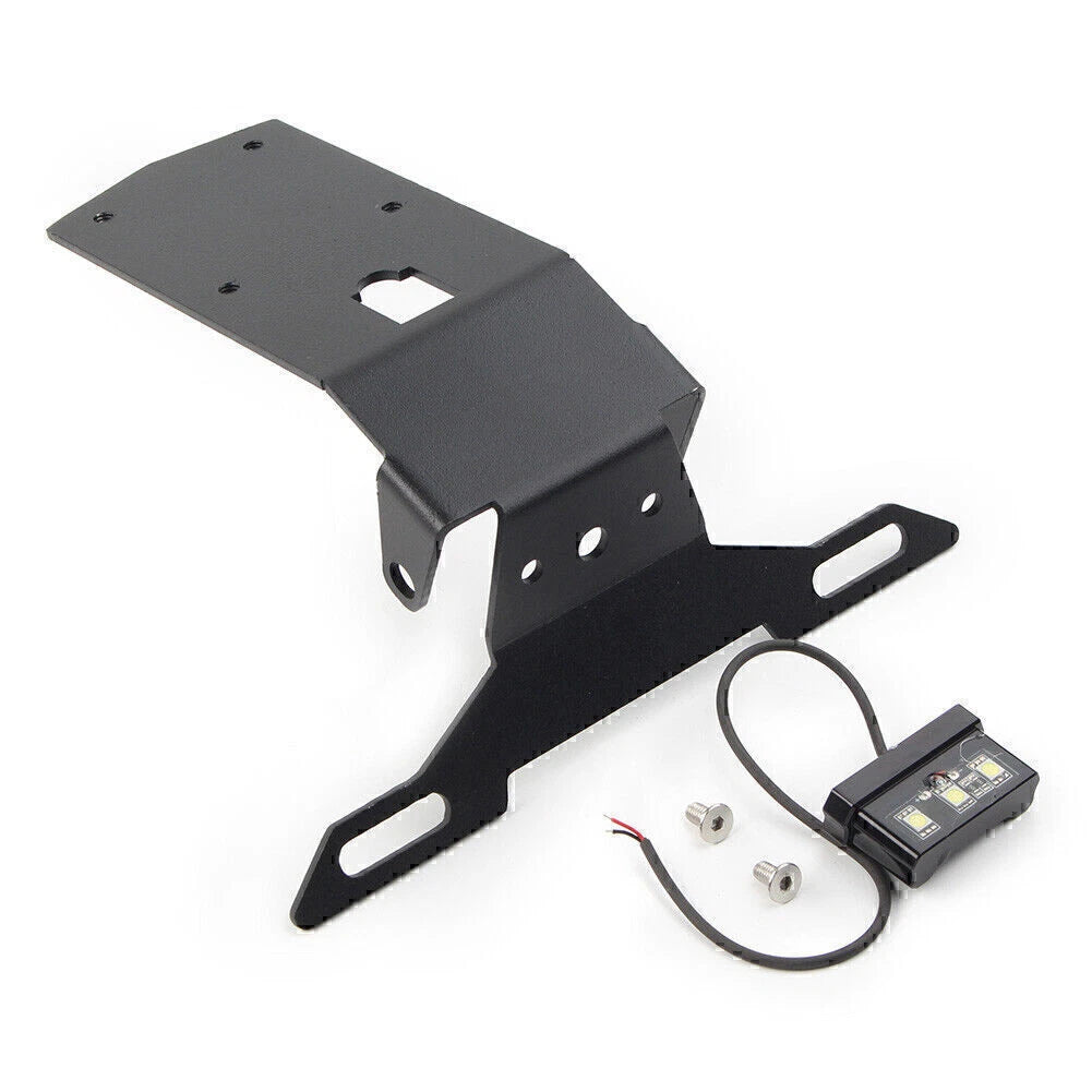 Black Steel License Plate Holder for KAWASAKI Ninja H2 SX (2019-2021)