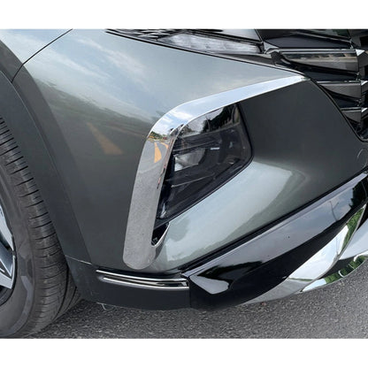 Chrome Front Fog Light Eyebrow Cover Trim for Hyundai Tucson (2022-2023)