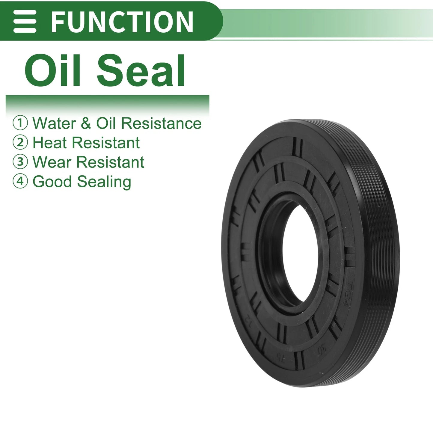 Oil Seal / 30x75x12mm / Rotary Shaft Seal NBR Black for Vehicle