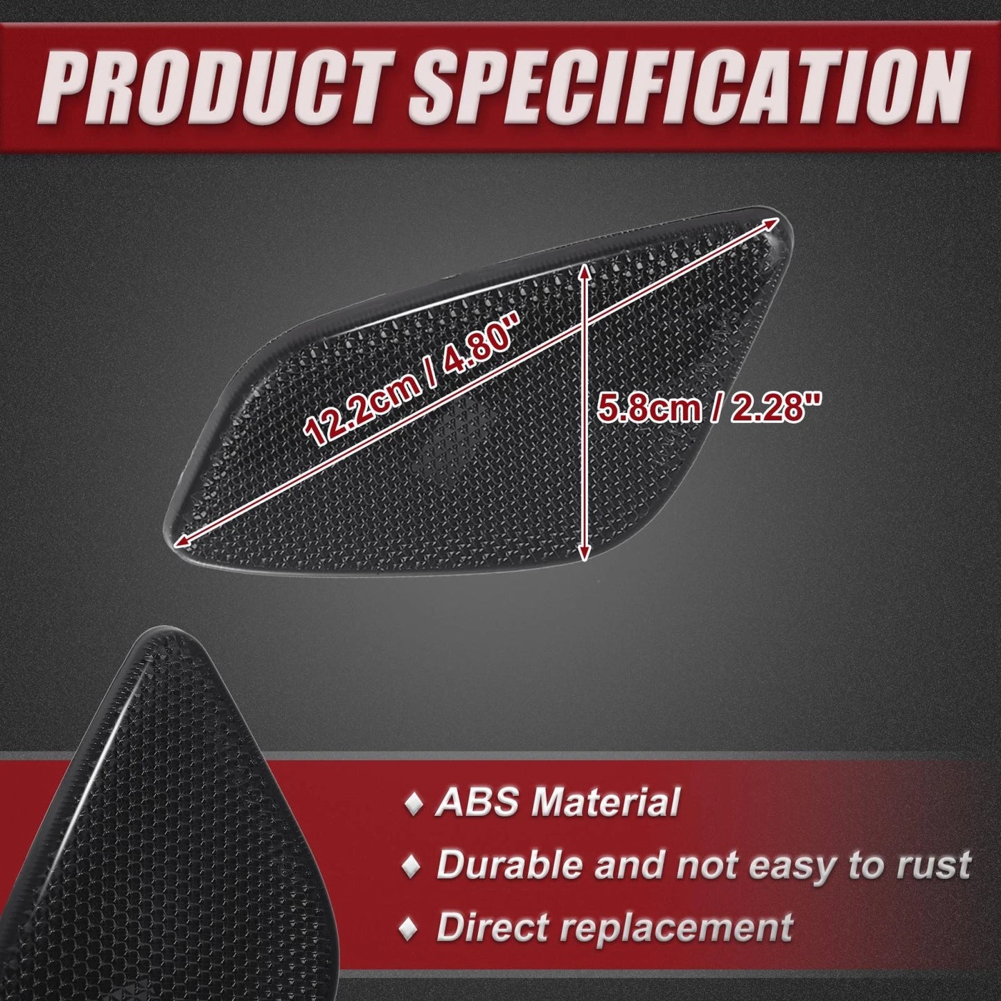 Front Bumper Side Marker Light Housings  for Jeep Wrangler
