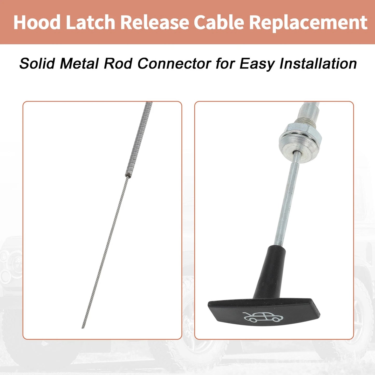 Bonnet Pull Release Cable for Land Rover Defender 90 110 130 (1987-1996)