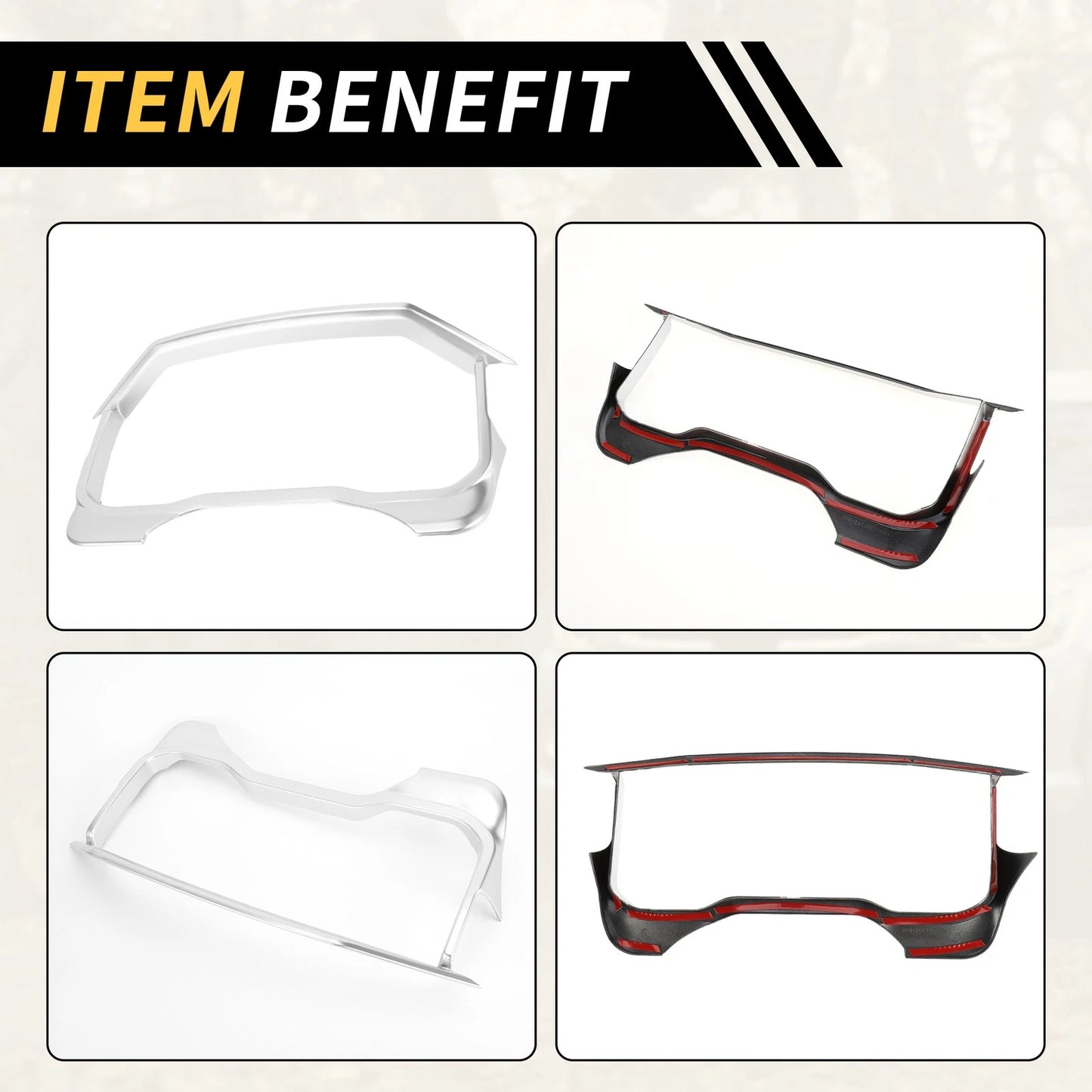 Dashboard Meter Panel Frame Cover Trim for Toyota Tundra (2022-2024)