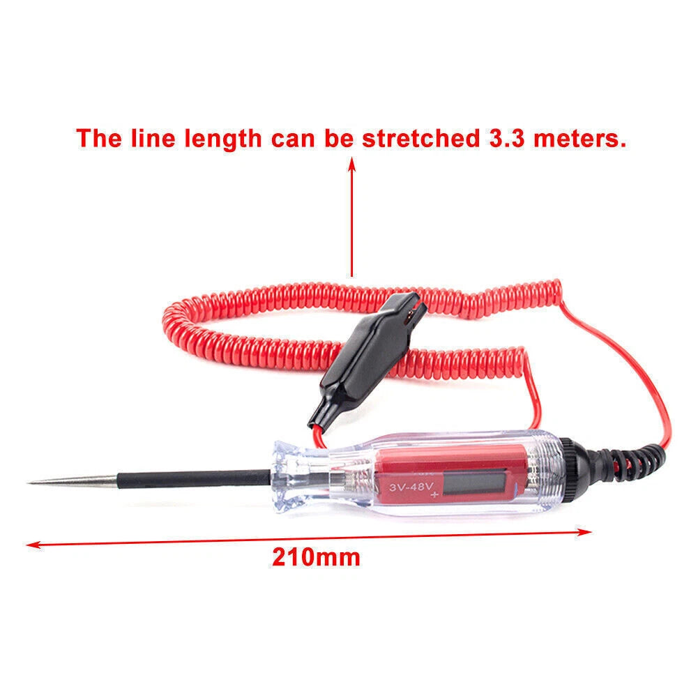 Large Heavy Duty 3-48V Digital LCD Circuit Tester for Cars