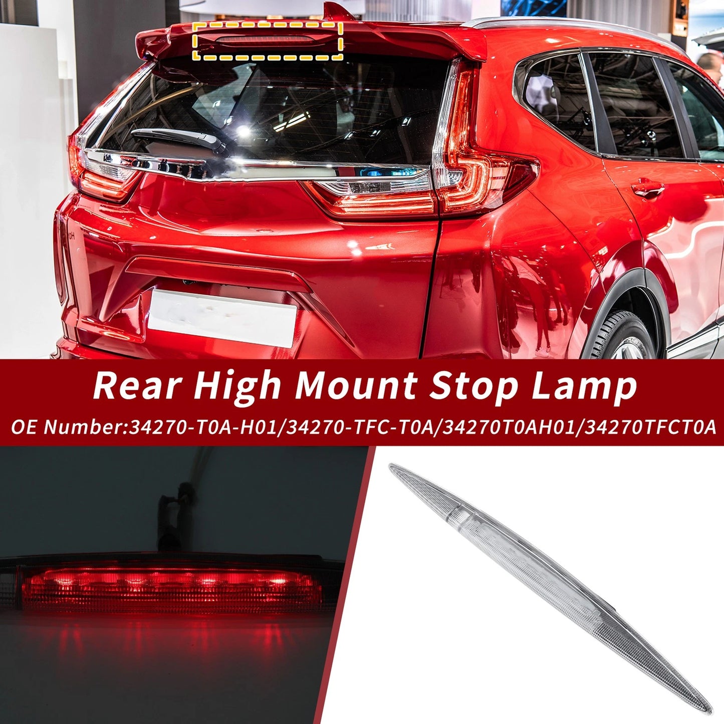 High Mounted LED Third Brake Light for Honda CR-V (2012-2016)