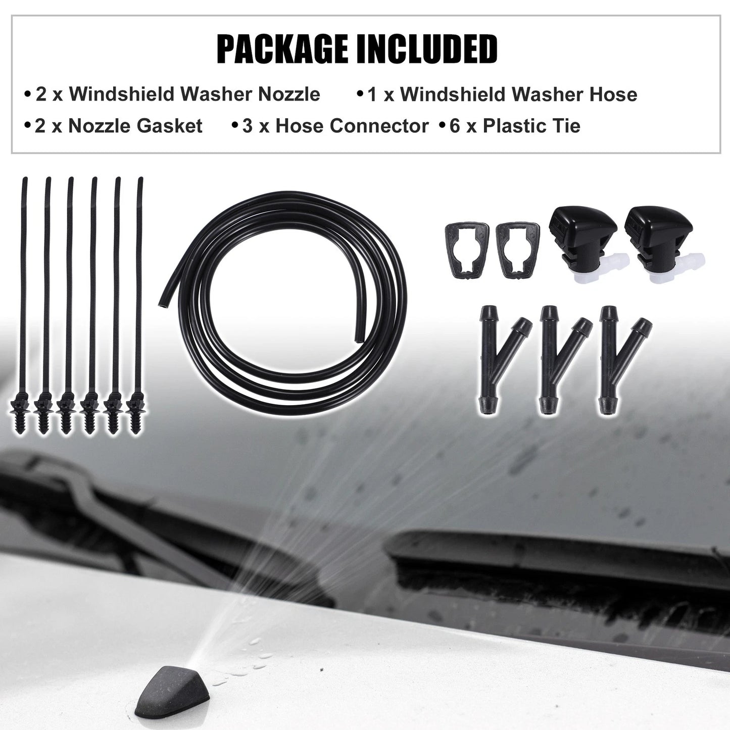Windshield Water Nozzle Spray Kit for Dodge Durango (2023-2023)