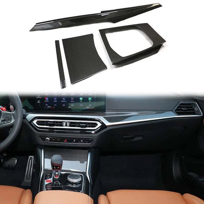 Carbon Fiber Console Dashboard Gear Shift Panel Trim for BMW G80 G82 G87 M3 M4M2
