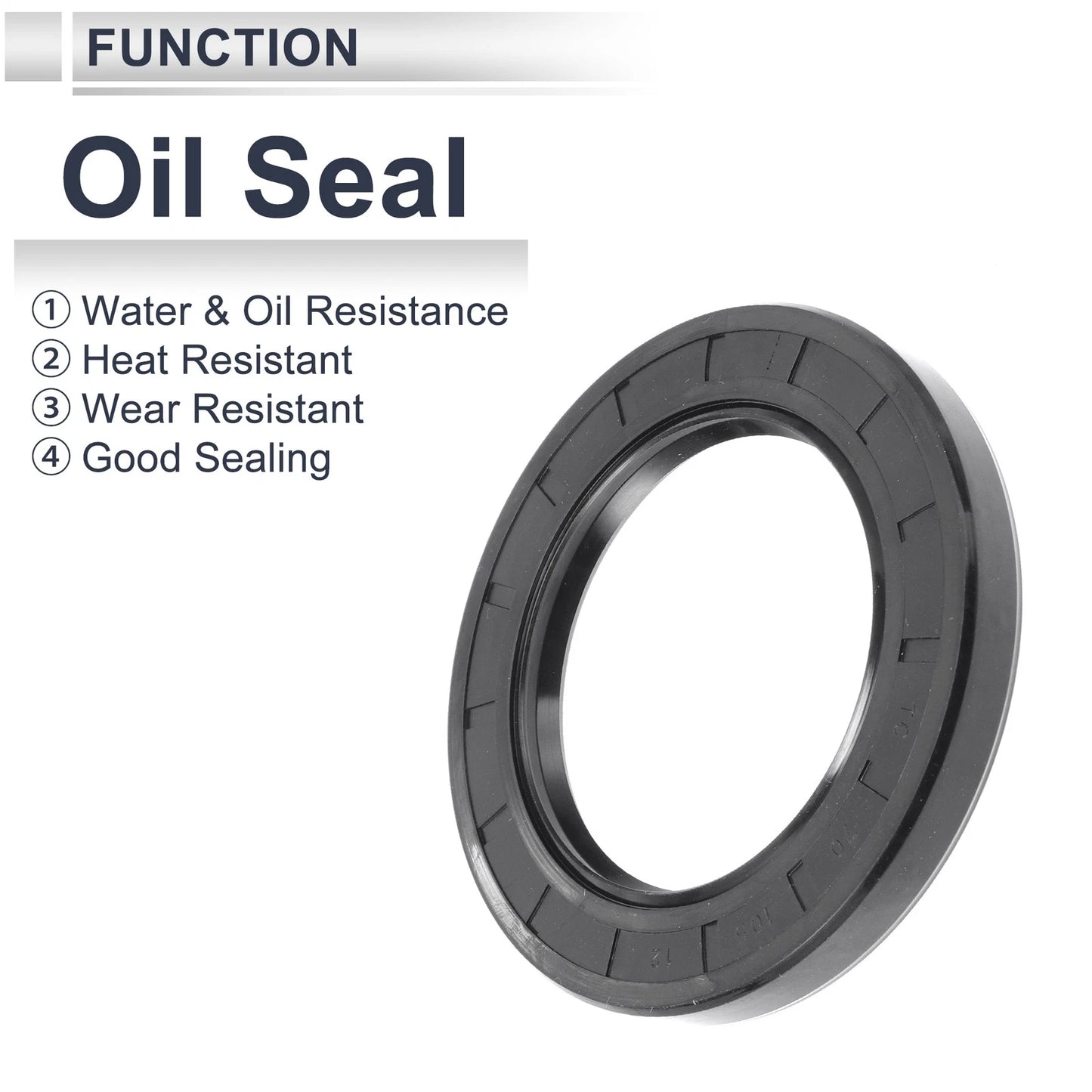 Oil Seal Rotary Shaft Seal 70x105x12mm Black 5 Pcs for Car