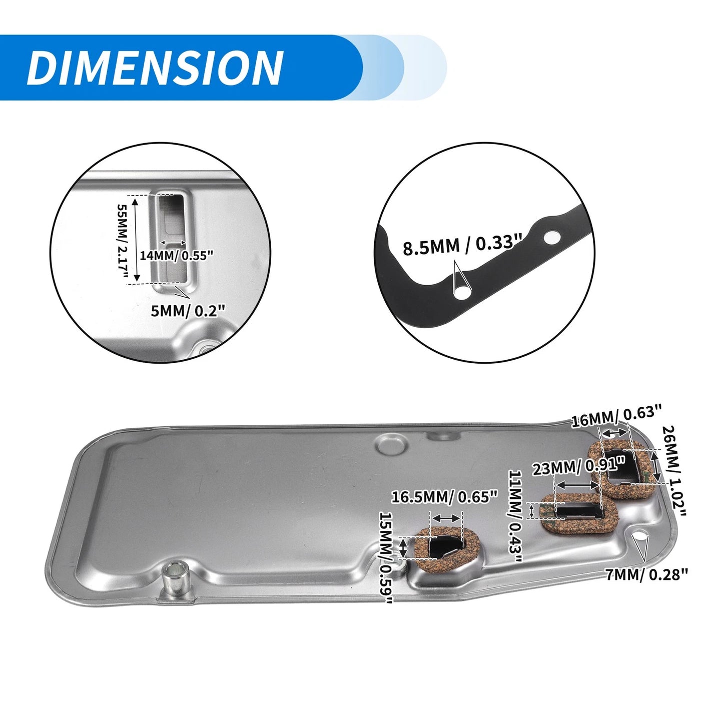 Transmission Filter & Oil Pan Gasket for Toyota (A343E) (2000-2006)
