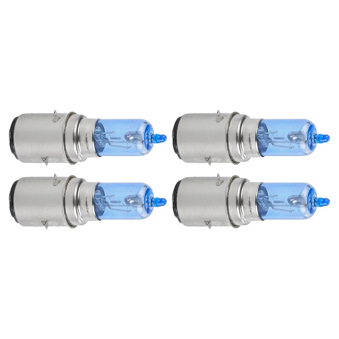 4 x Super White 12V 35/35W BA20D Halogen Bulbs for Car Motorcycle