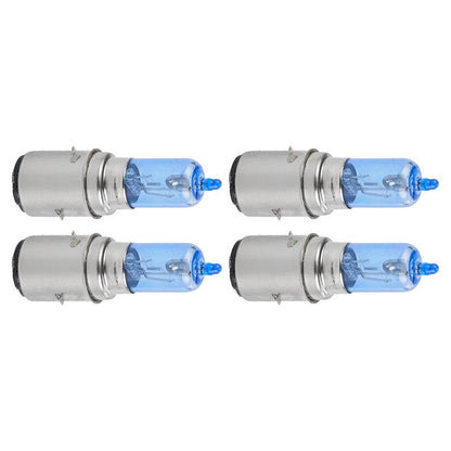 4 x Super White 12V 35/35W BA20D Halogen Bulbs for Car Motorcycle