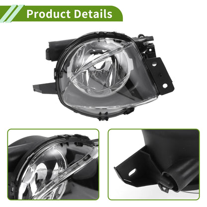 Right Fog Light Grill for BMW 330i 2006-2008 (1 Pc, Clear, Black)