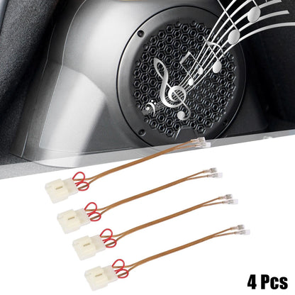 4 x Car Speaker Connector Wire Harness Adapter for Mazda, Lincoln