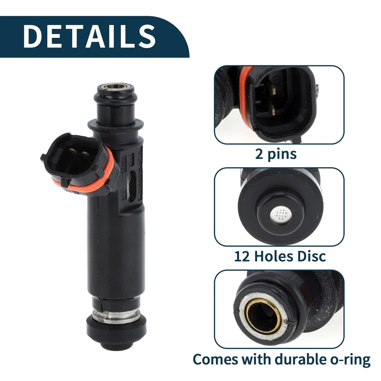 Fuel Injector MR578878 for Mitsubishi Montero 3.8 (2003-2006) 1 Pc Black