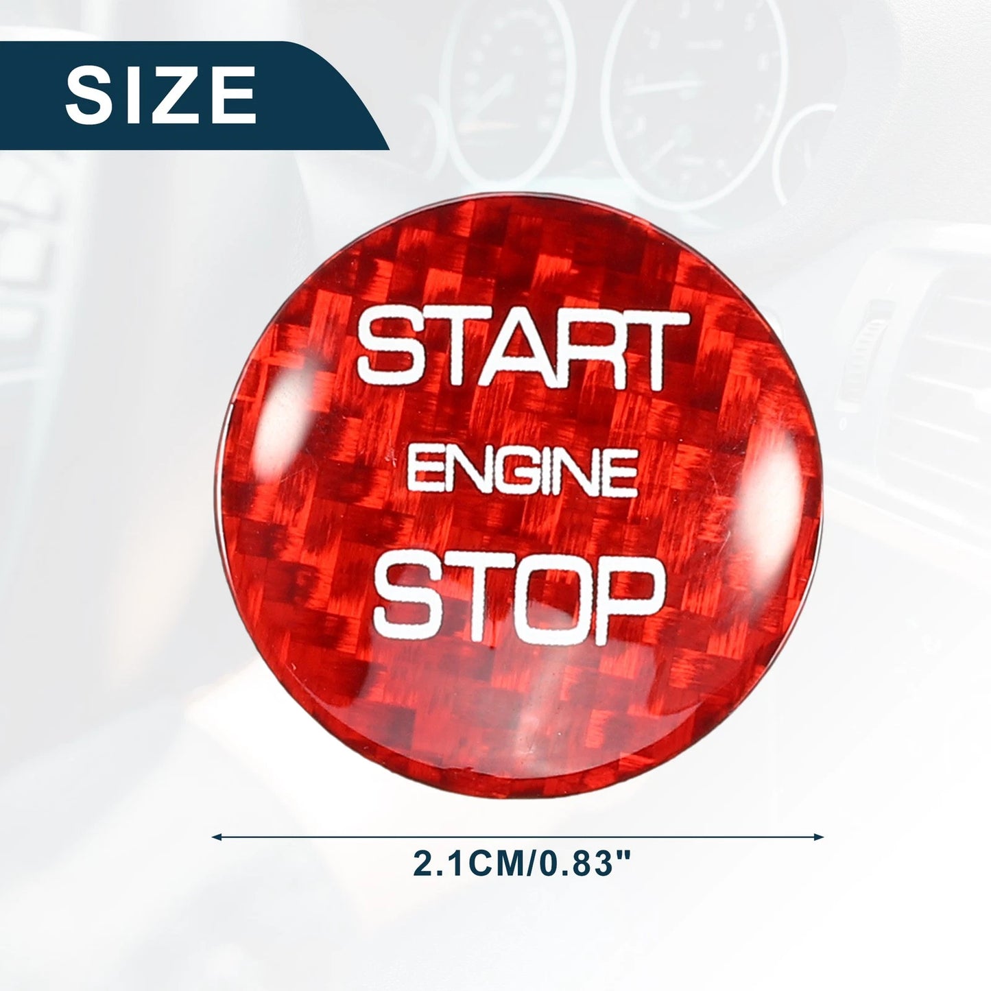 Red Engine Start Stop Button Cover for Land Rover