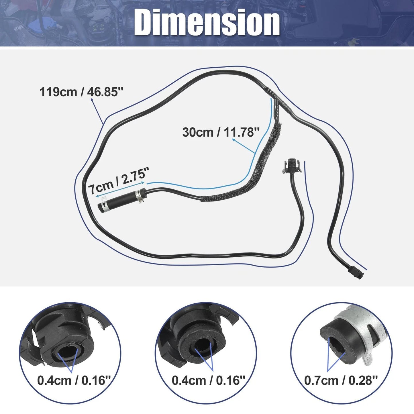 Coolant Reservoir Hose for Ford Focus (2012-2018)