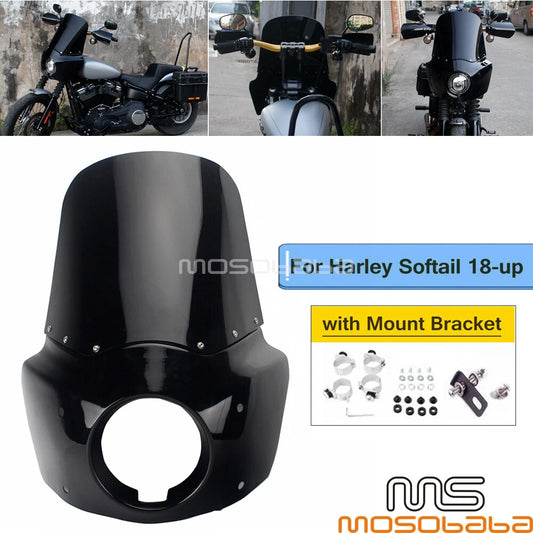 15" Windshield Front Headlight Fairing for Harley Street Bob FXBB/FXBBS (18-22)
