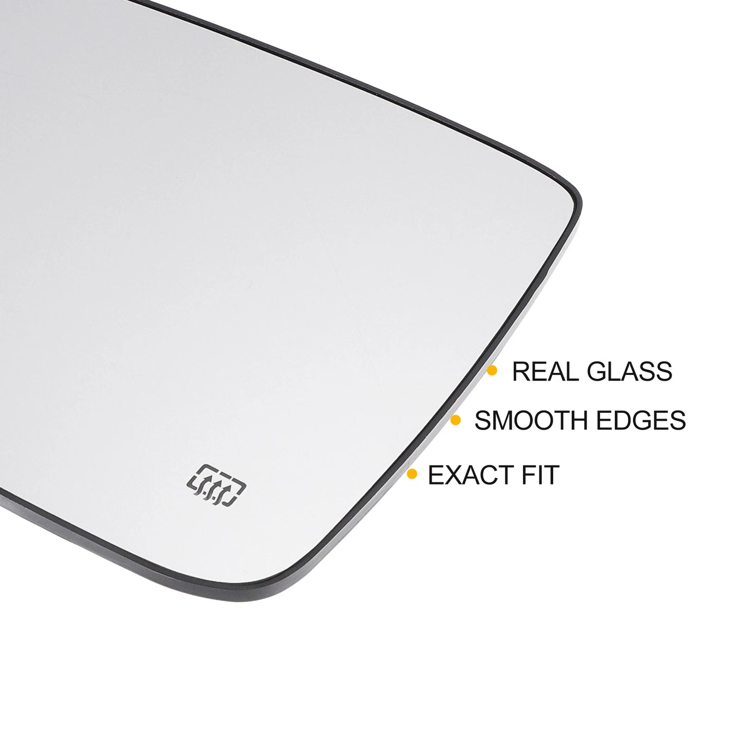Left Side White Heated Mirror Glass for Dodge Ram 1500 2500 (2002-2023)