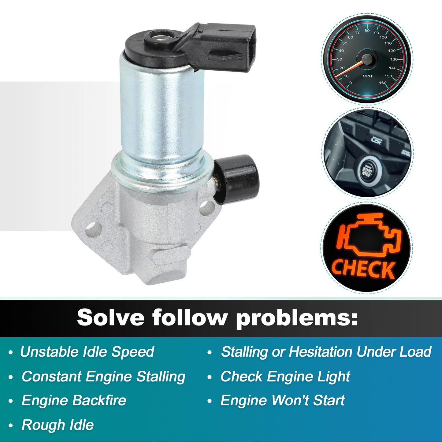 Idle Air Control Valve w/ Gasket for Ford F-150 F-250 (1994-1996)