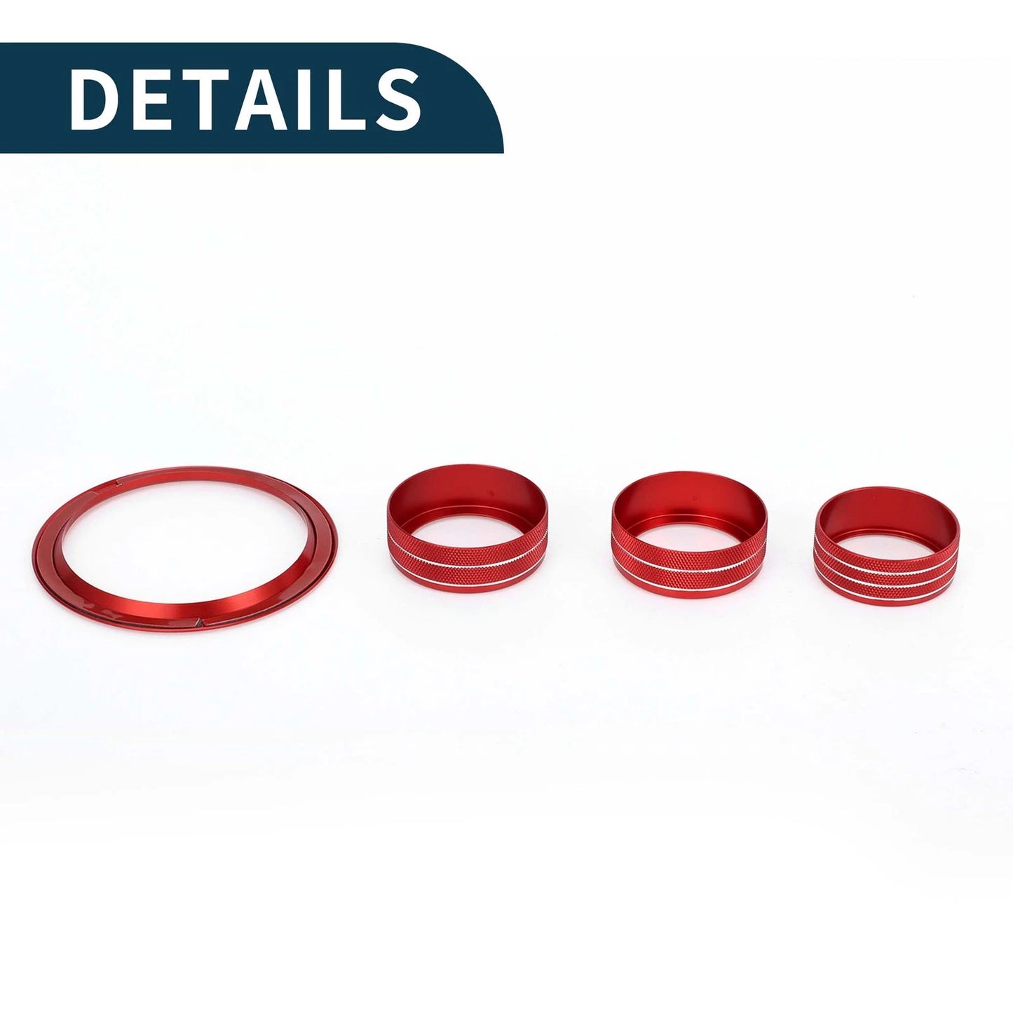 AC Media Headlight Switch Knob Cover for Jeep Gladiator JT (2020-2023) 8 Pcs