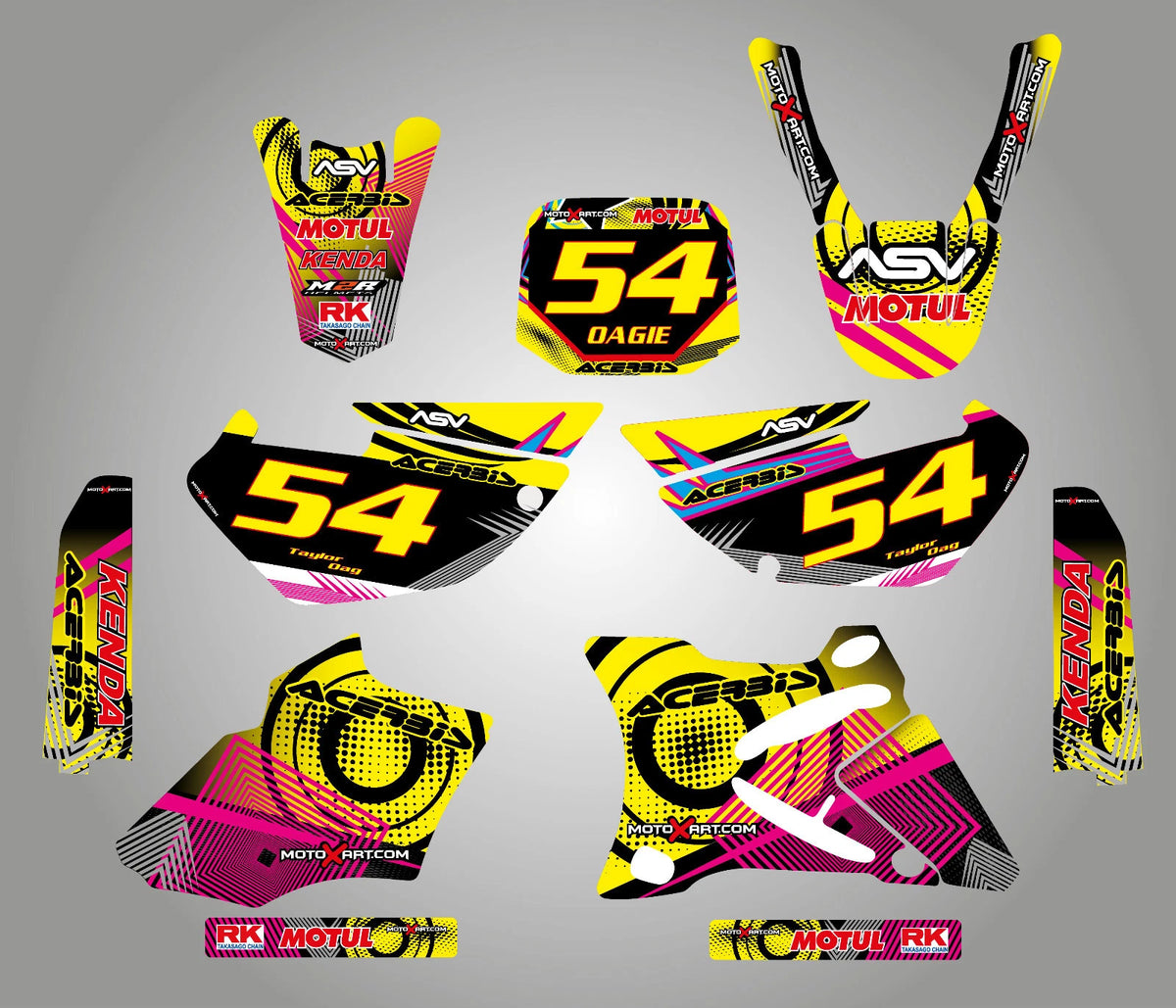 Custom Graphic Kit for Yamaha YZ 85 (2002-2014) - Neon Stickers Decals
