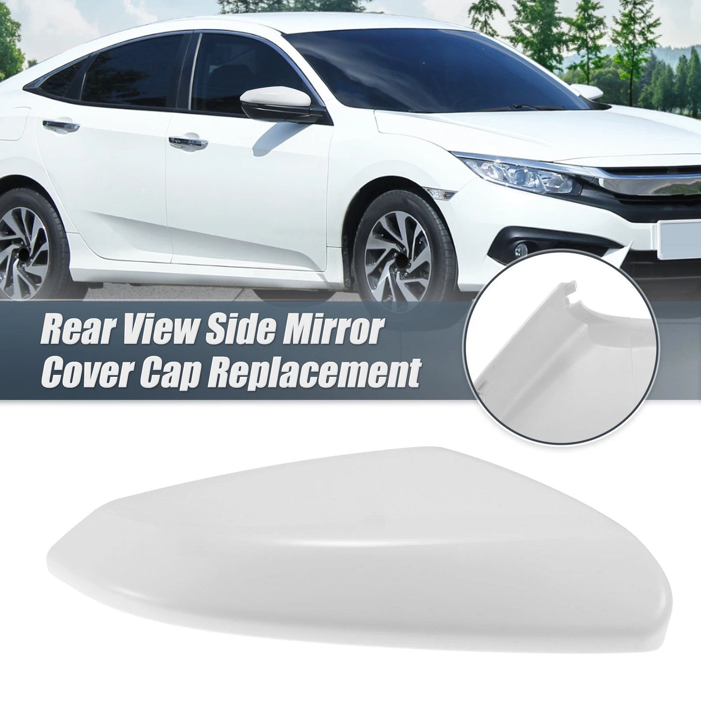 Right Passenger Side Mirror Cover Cap for Honda Civic (2016-2021)