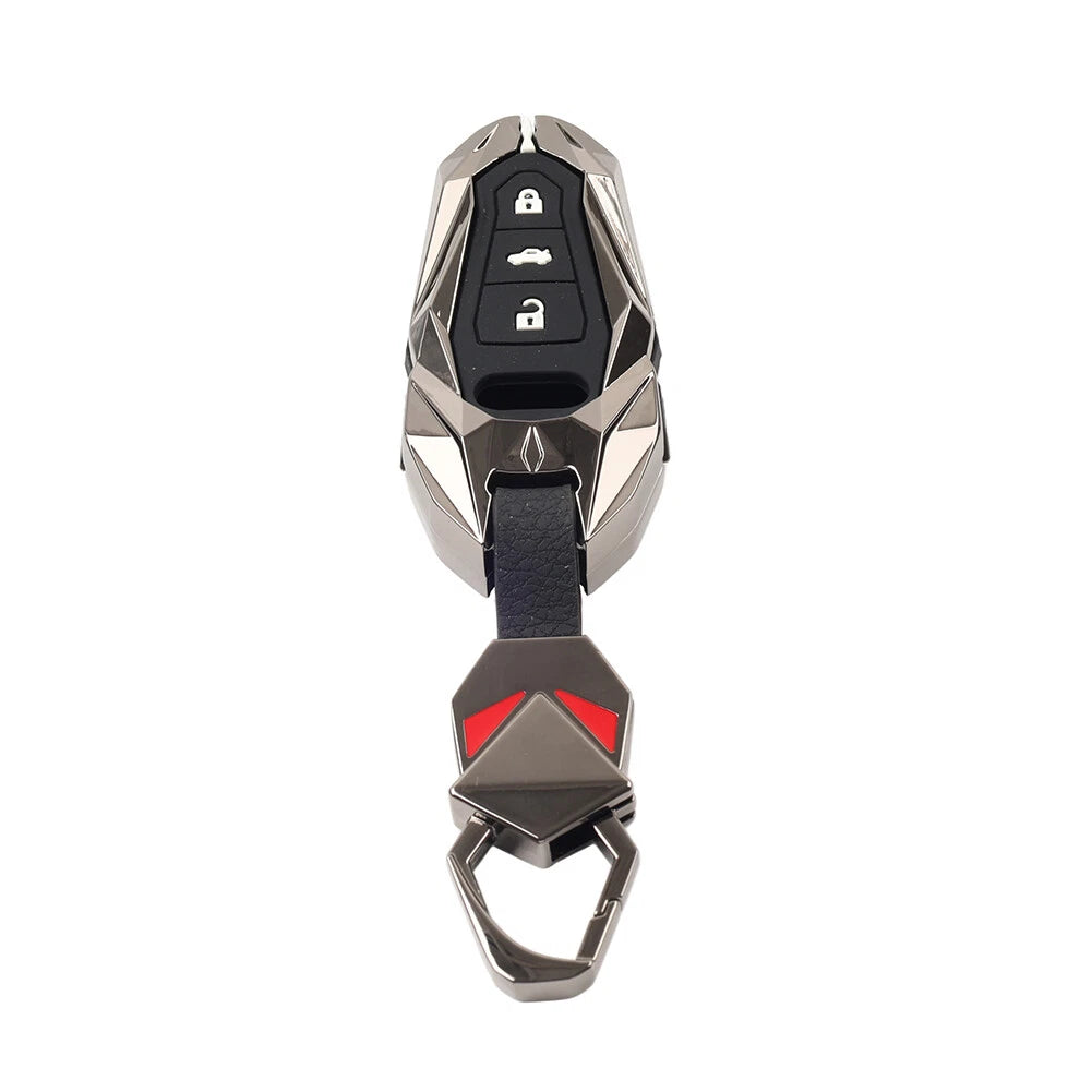 Black 3-Button Key Fob Case Shell Cover for Audi e-tron Sportback (2021-2025)