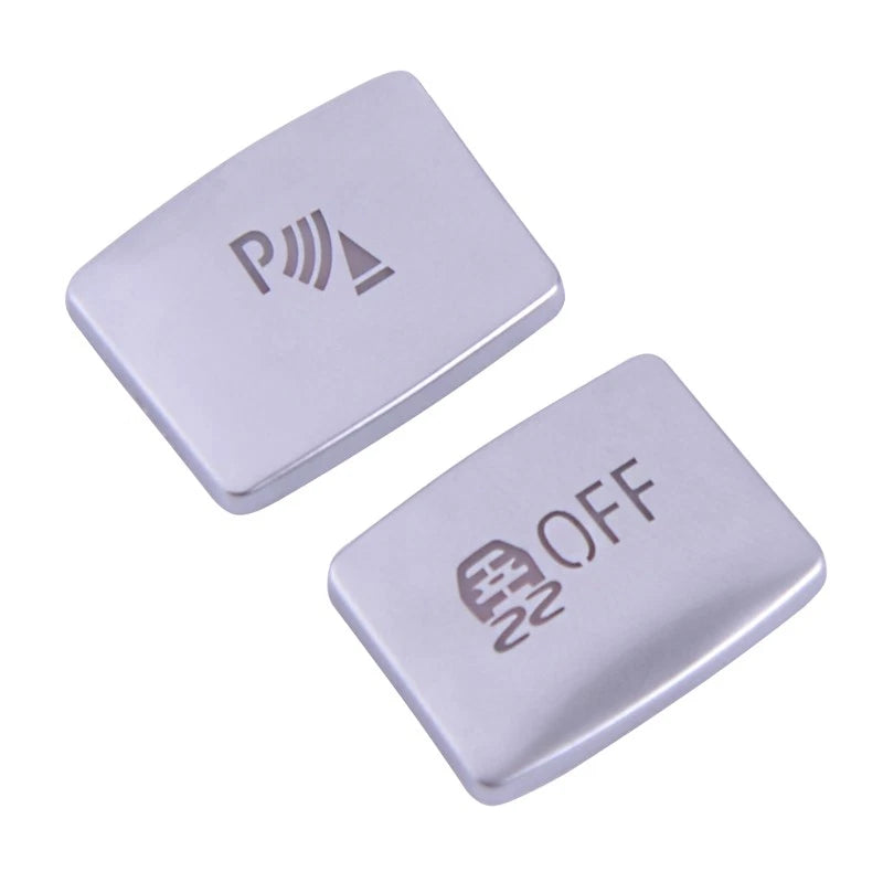 3 x ABS Chrome Transmission Button Switch Cover Knob Trim for BMW 1 2 3 Series