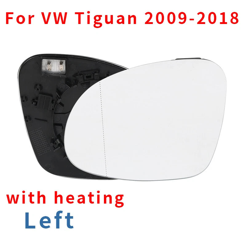 Left Rear Mirror Housing Wing Glass Heat Lens for VW Tiguan (2009–2018)