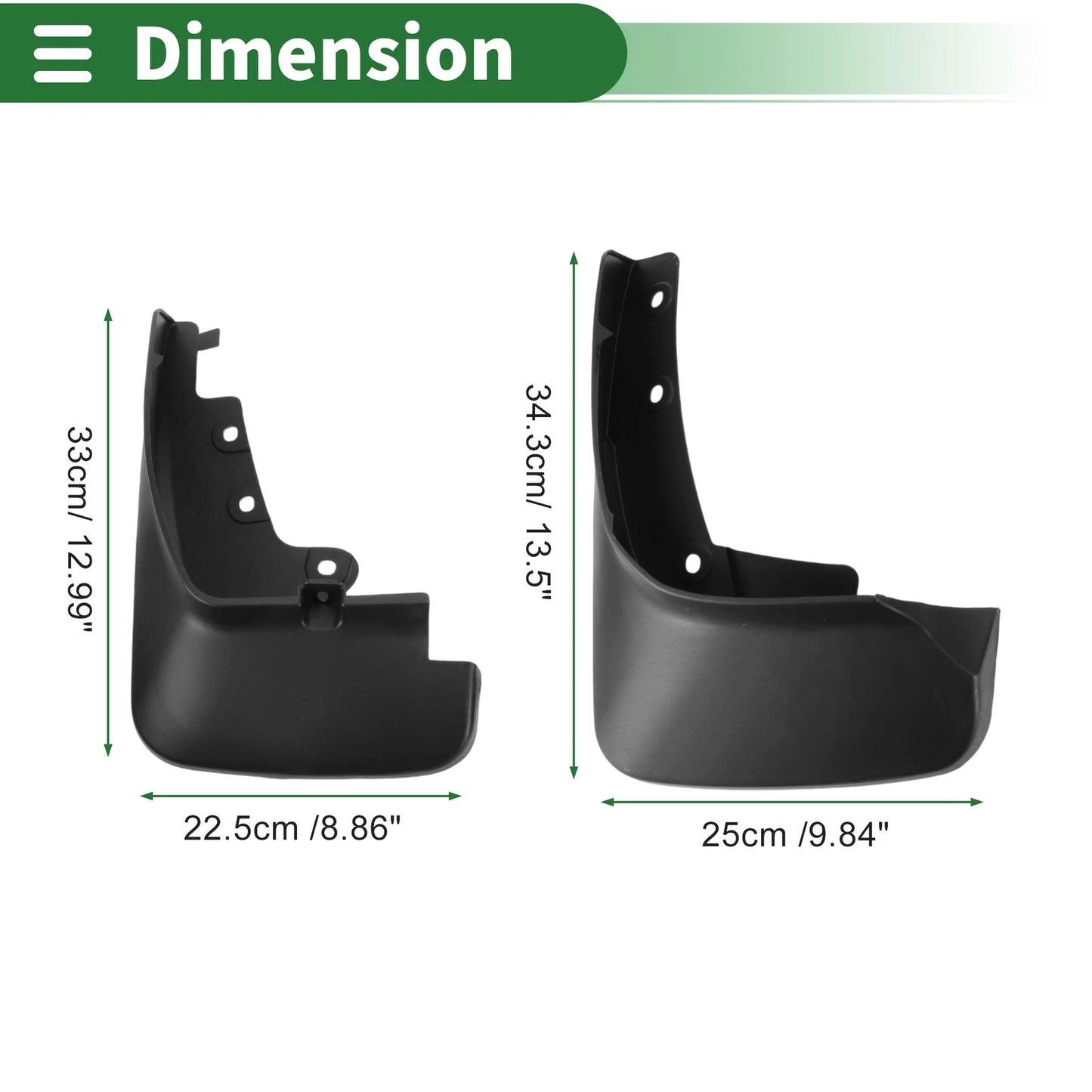 Mud Flaps Splash Guards for Ford Edge SE SEL (2019-2020) with Mount Accessories