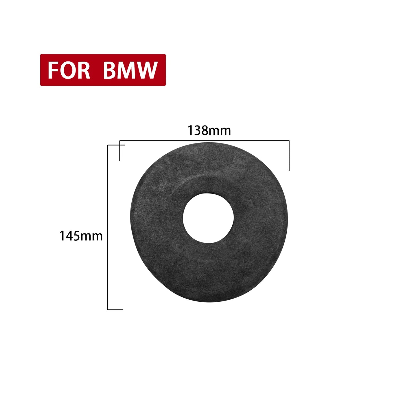 Black Leather Steering Wheel Cover for BMW M-Sport F20 F22 F30 F32 F10 (2012-2019)