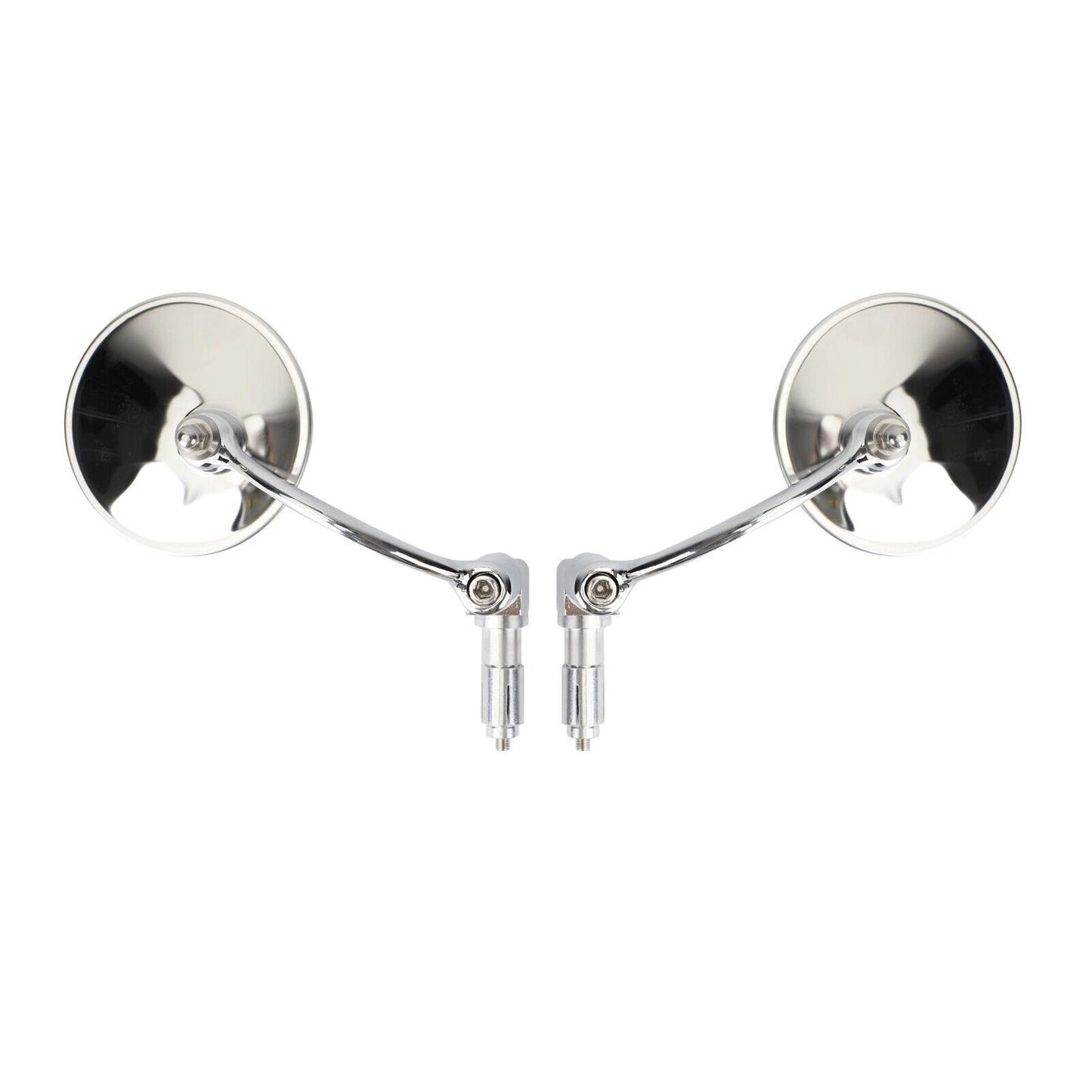 Mirrors Pair for 17.2-22mm Handlebars Chrome for Cafe Racer / HBobber