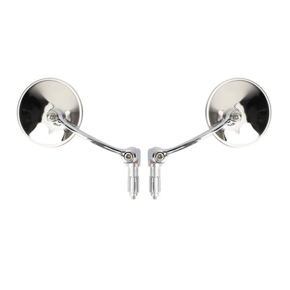 Mirrors Pair for 17.2-22mm Handlebars Chrome for Cafe Racer / HBobber