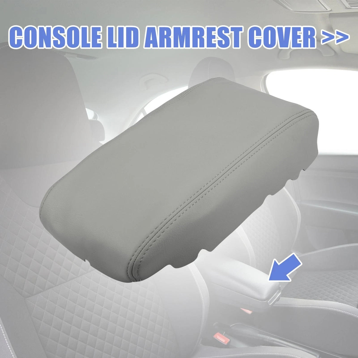 Center Console Lid Armrest Cover for Toyota Camry (2006-2011) Gray