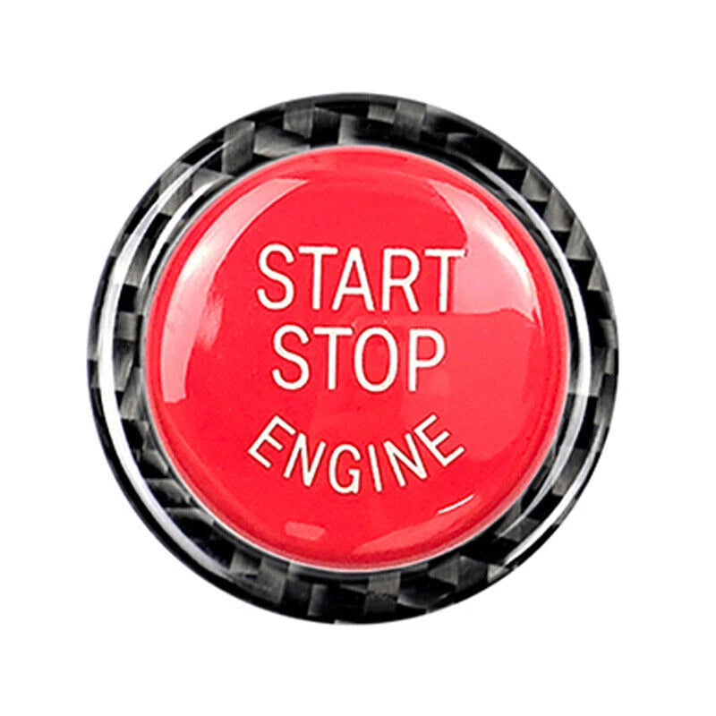 Carbon Fiber Red Engine Start Stop Button Ring for BMW E90 E92 E93 Z4