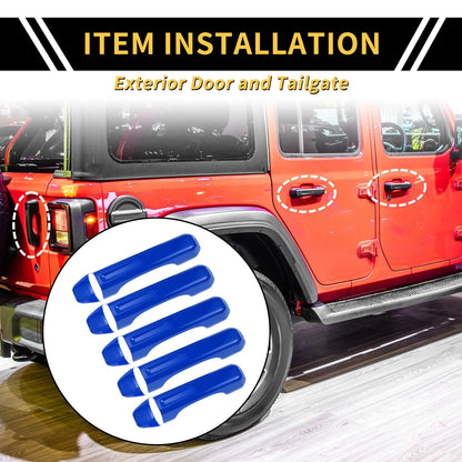Door Tailgate Handle Cover for Jeep Gladiator JT (2020-2021) - 1 Set Blue