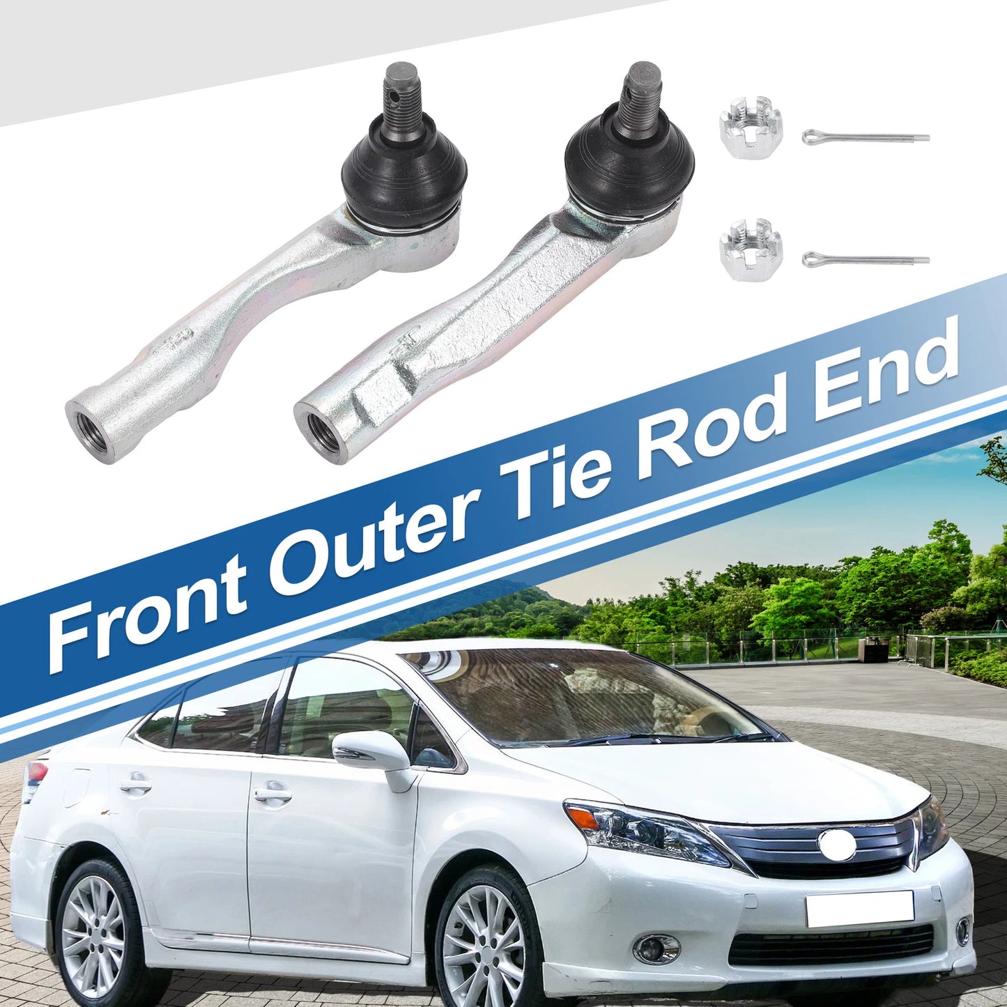 2 x Front Outer Tie Rod Ends for Lexus IS300 (2001-2005)
