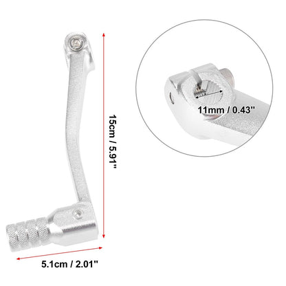 Gear Shift Lever / 11mm / Universal Aluminum Alloy Folding Silver Tone for Universal