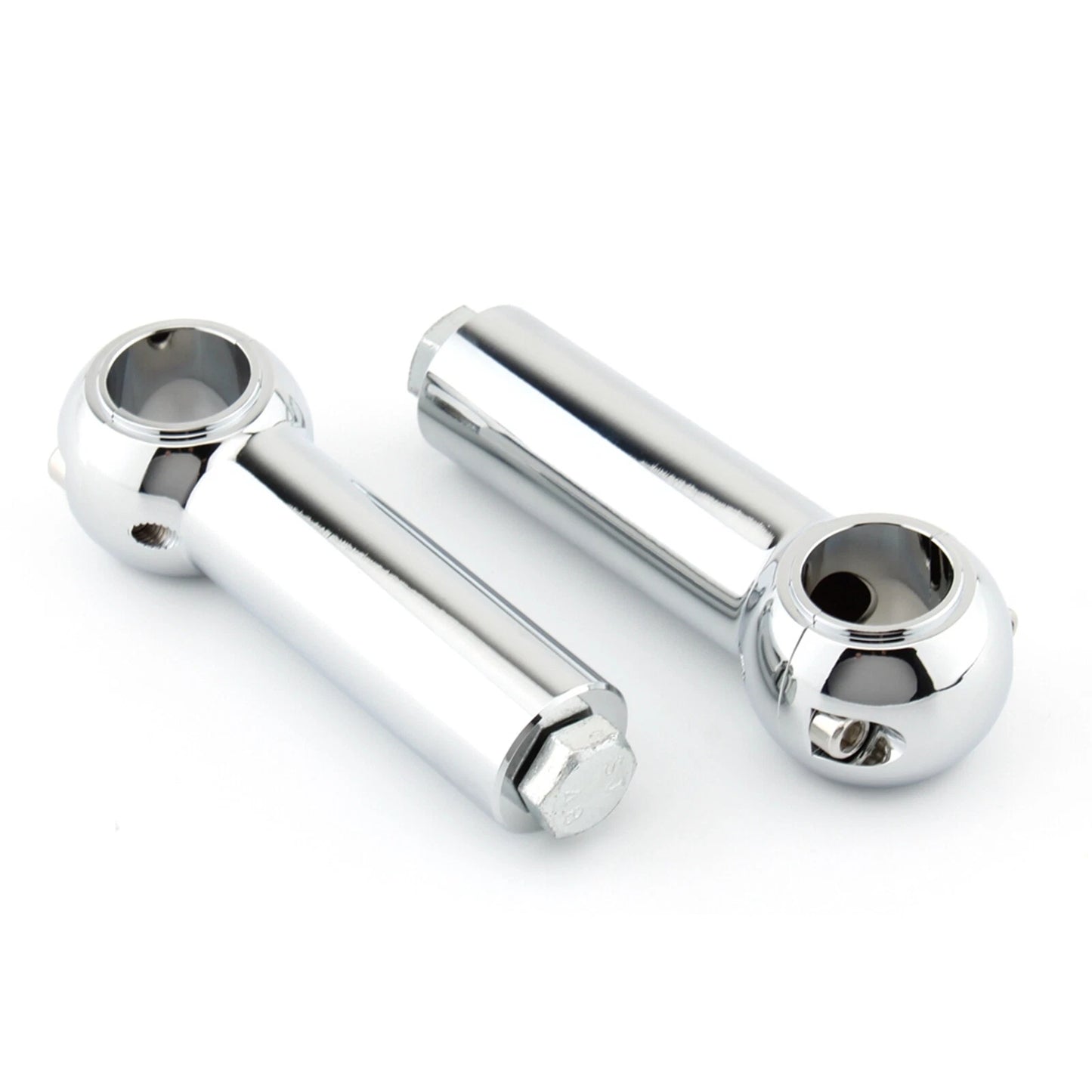 4" Chrome Handlebar Riser Clamp Kit for Harley Davidson