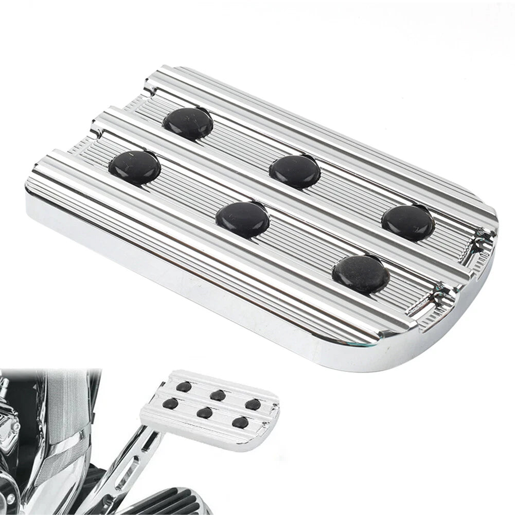 Chrome Large Brake Pedal Pad for Harley Touring Street Road Glide Softail (2014-2023)