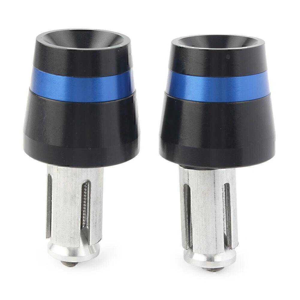 Blue Handlebar End Plugs for Honda CBR, CB, Yamaha YZ, YZF, Kawasaki