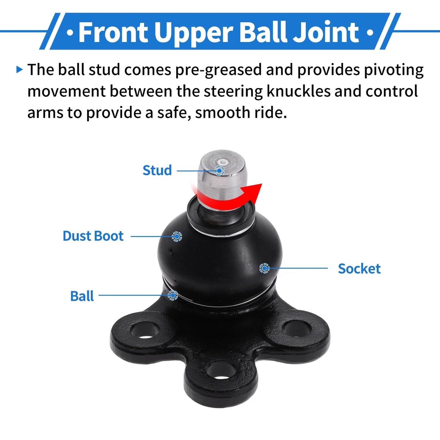 Front Upper Ball Joints for Buick Encore (2013-2022)