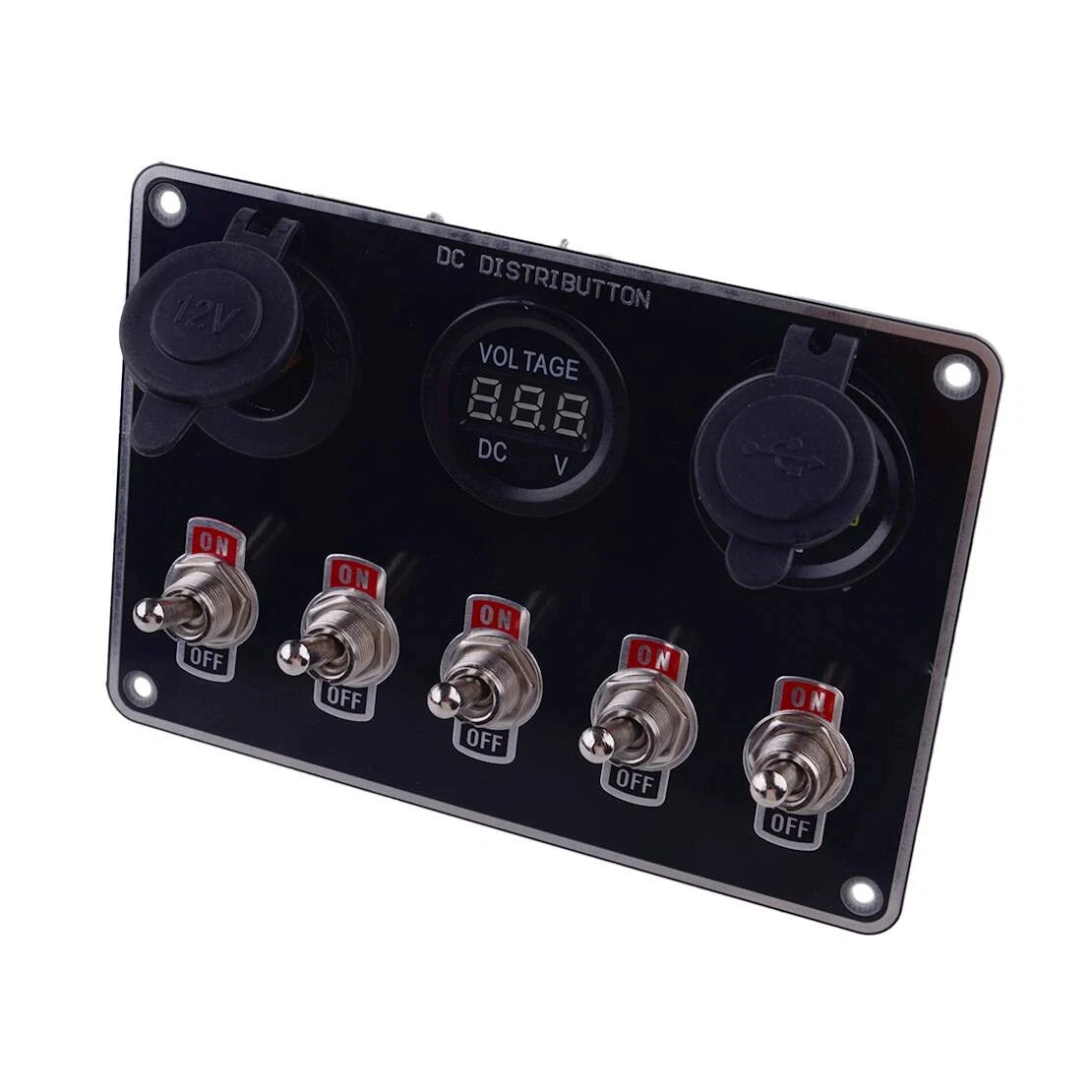 Blue LED Toggle Rocker Switch Panel for Car Boat RV Truck 79-23