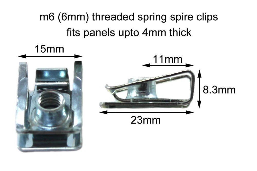 Under Tray Splash Shield Clips & Stainless Bolts for Skoda/Vauxhall/VW/Audi