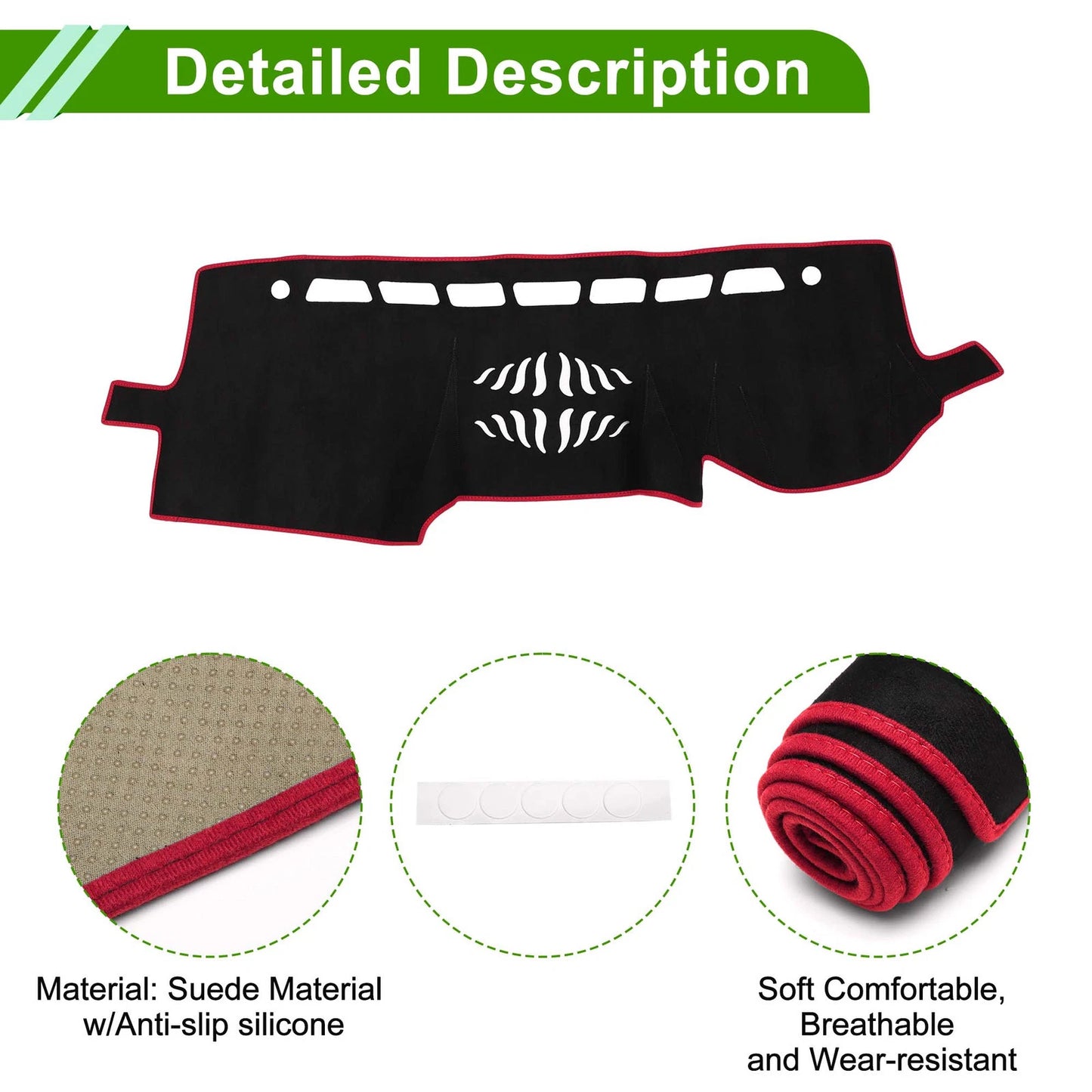 Dashboard Cover Mat for Toyota Land Cruiser Prado 150 Series (2010-2023)