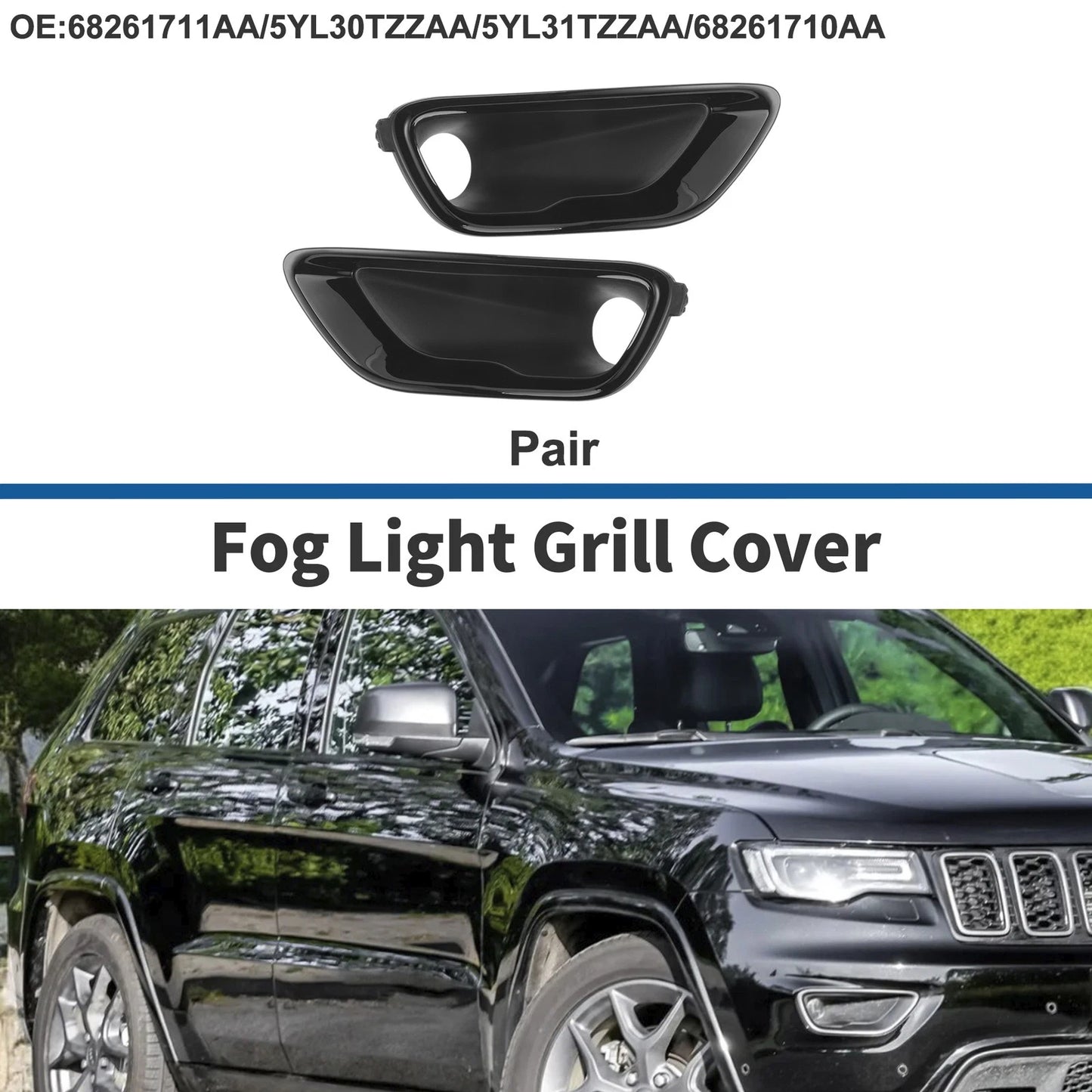 Fog Light Grills for Jeep Grand Cherokee (2016-2021)
