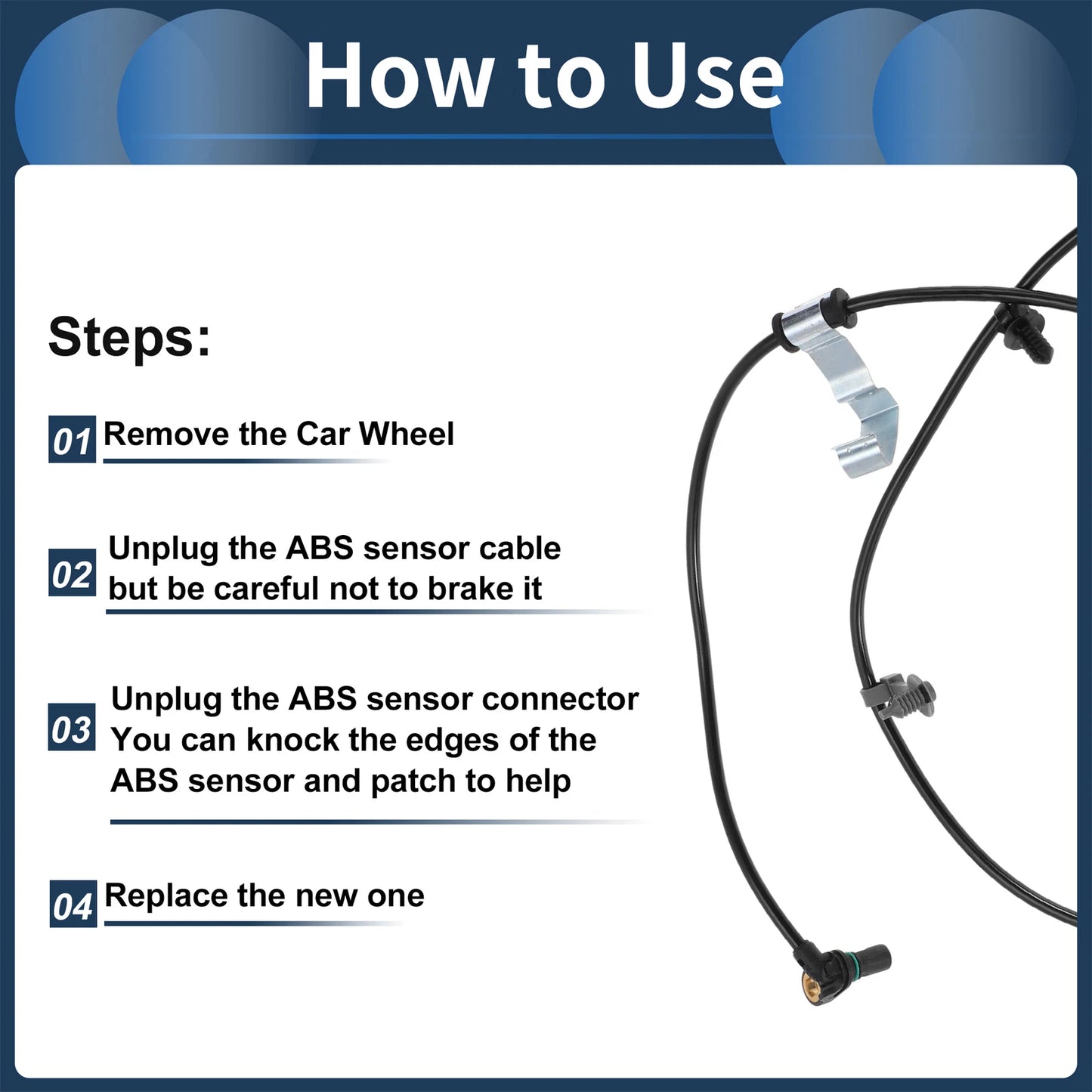 ABS Wheel Speed Sensor for Ford Edge FWD Rear Left (2007-2014)