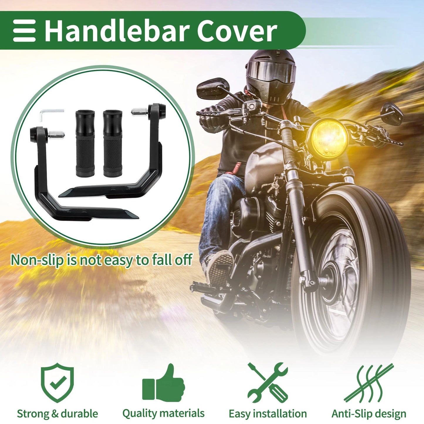 Hand Grips Covers Diamond Pattern for Motorcycle