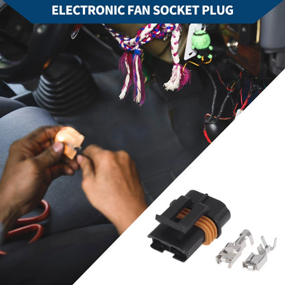 2 x Pins Electronic Fan Socket Plug for Buick