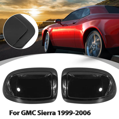 Rear View Wing Mirror Cover Cap Gloss Black for GMC Sierra (1999-2006)